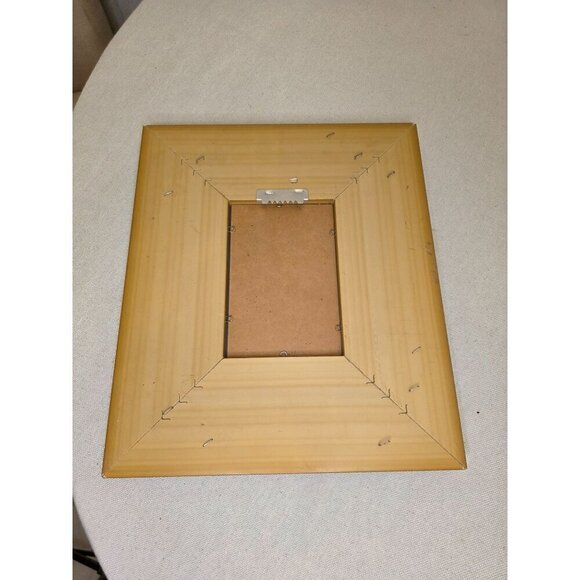 Antique Gold Textured Picture Frame With Ribbed Inner Design & Beveled Glass Ins - Picture 6 of 9
